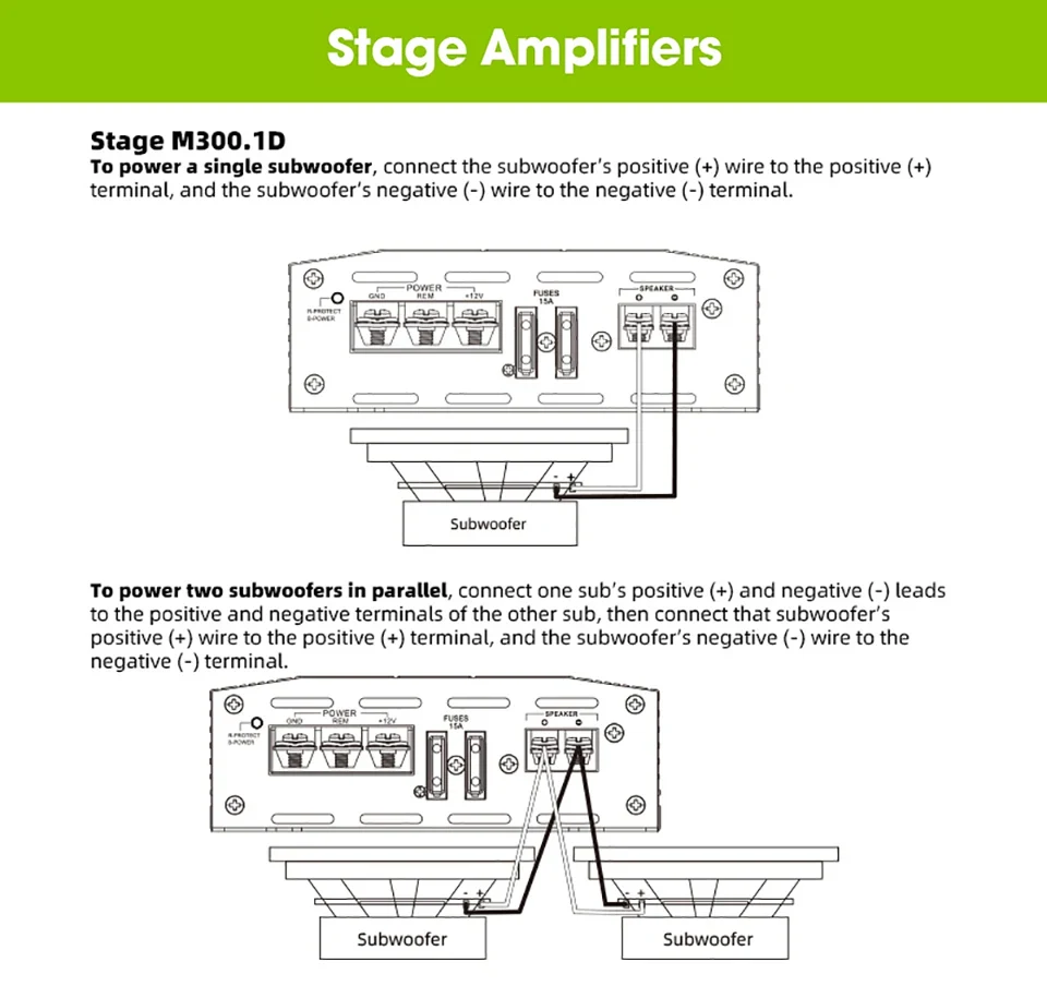 Single Channel Car Amp Class D Sub Bass Enhancer
